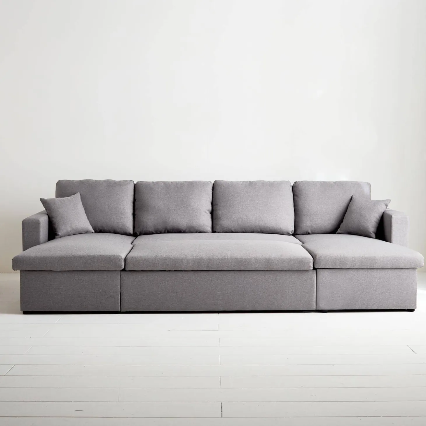 4-seater u shaped sofa bed in fabric
