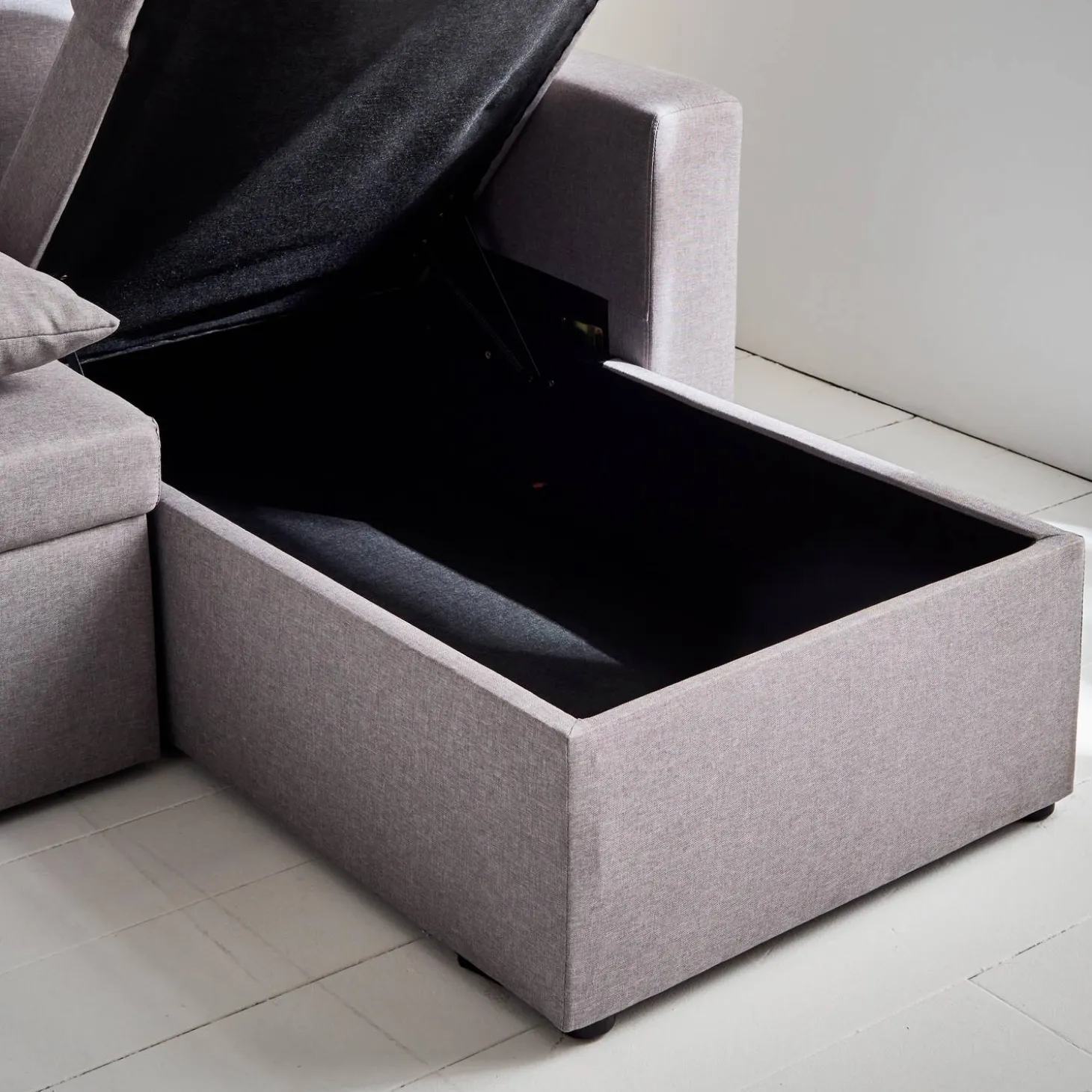 4-seater u shaped sofa bed in fabric