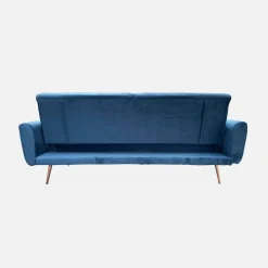 3-seater velvet convertible sofa bed