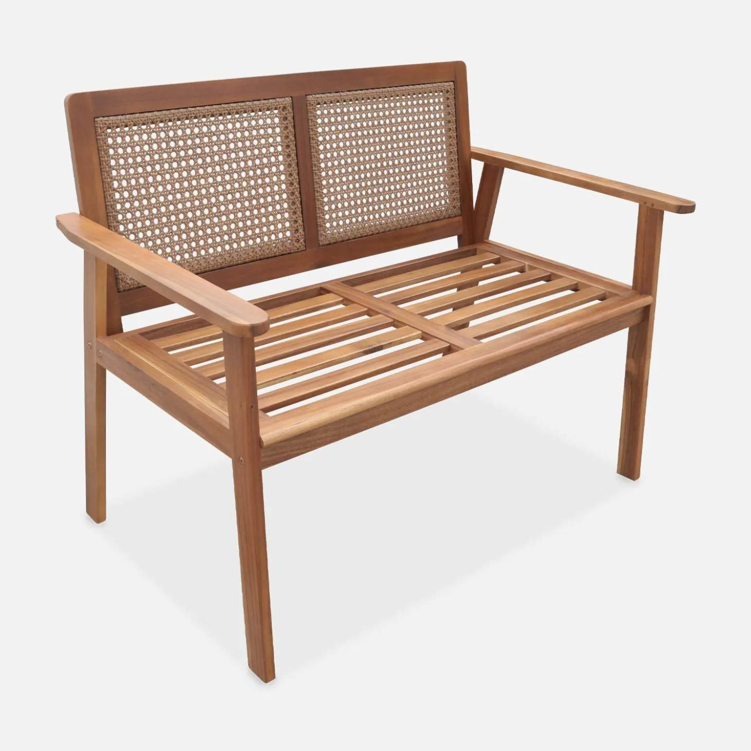 2-seater wooden bench