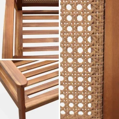 2-seater wooden bench