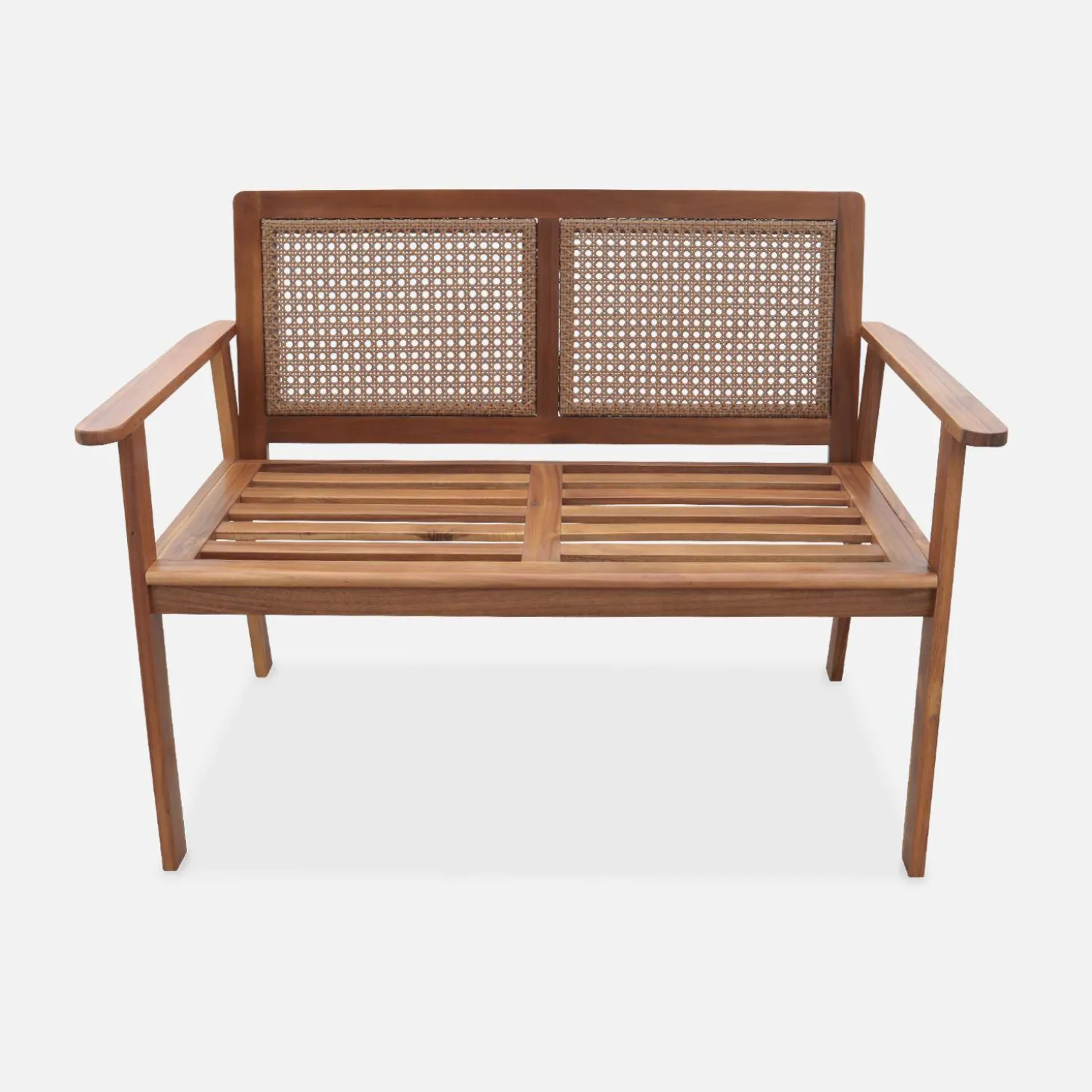 2-seater wooden bench