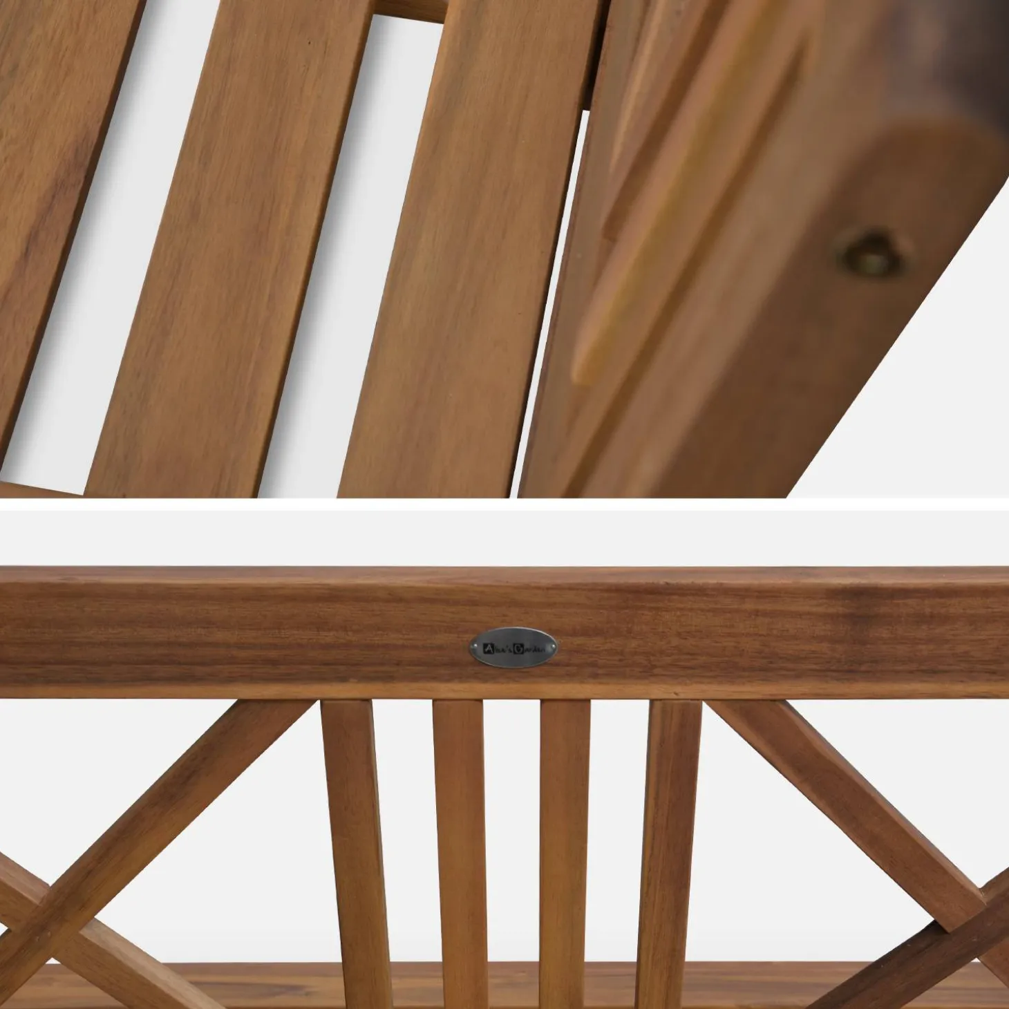 3-seater wooden bench