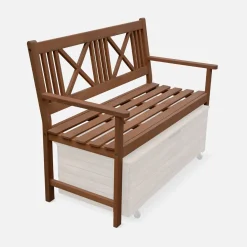 3-seater wooden bench
