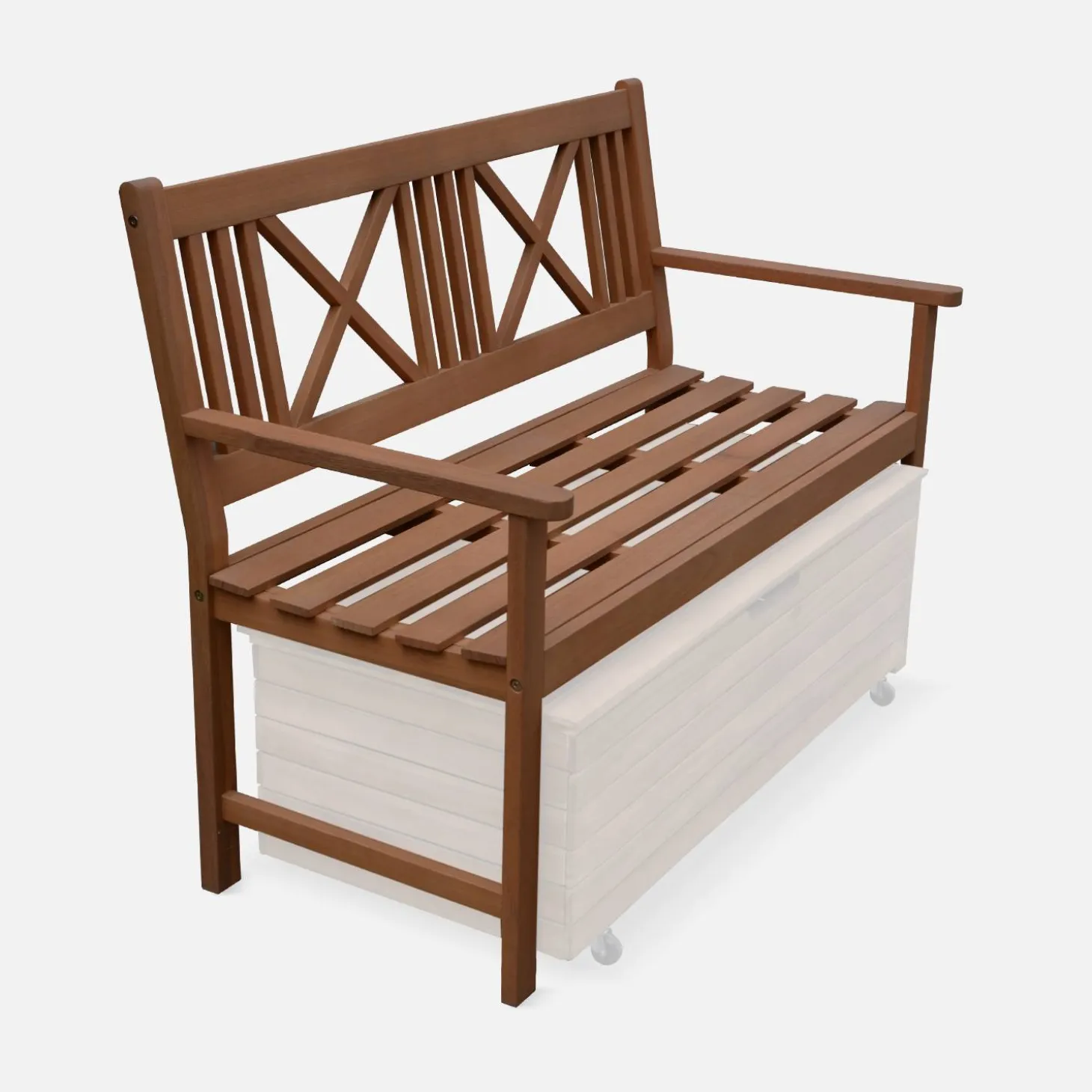 3-seater wooden bench