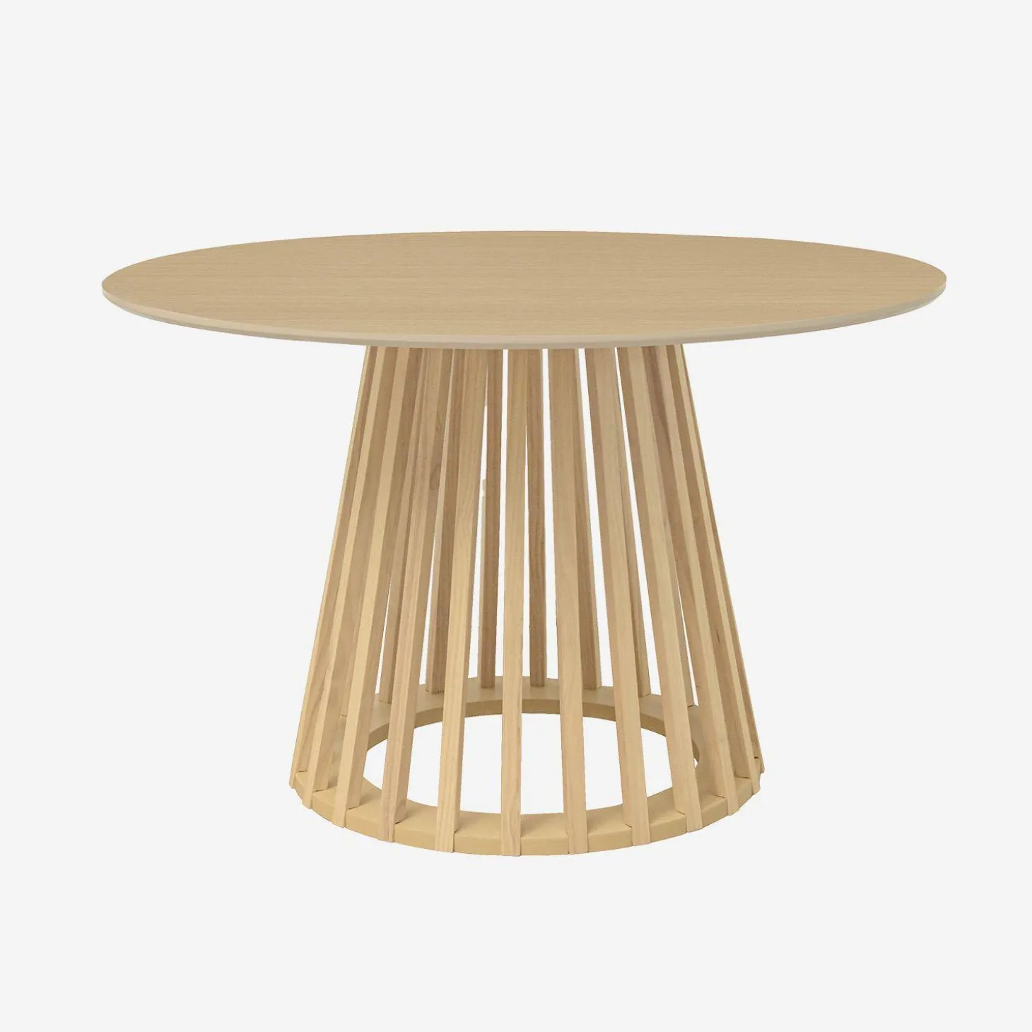 4-seater wooden-effect dining table with spruce legs