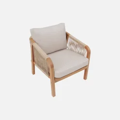 5-seater wooden garden furniture set