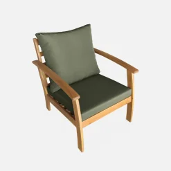 4-seater wooden garden sofa set