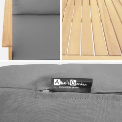 4-seater wooden garden sofa set