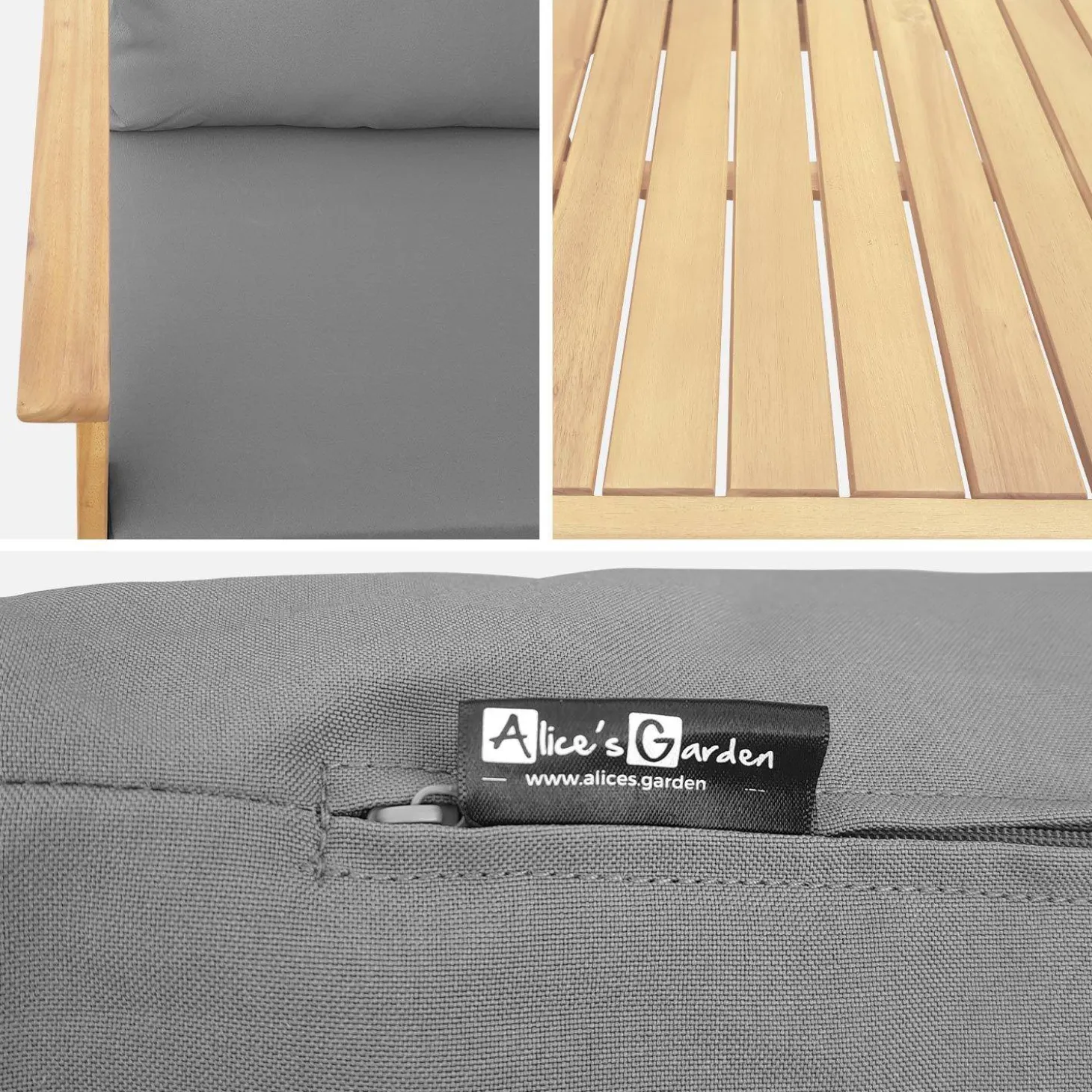 4-seater wooden garden sofa set