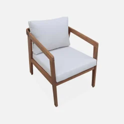 4-seater wooden garden sofa set