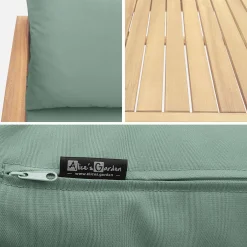 4-seater wooden garden sofa set