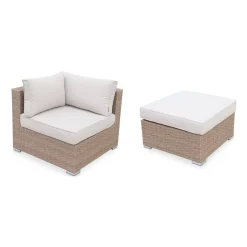 5-seater woven resin garden furniture set