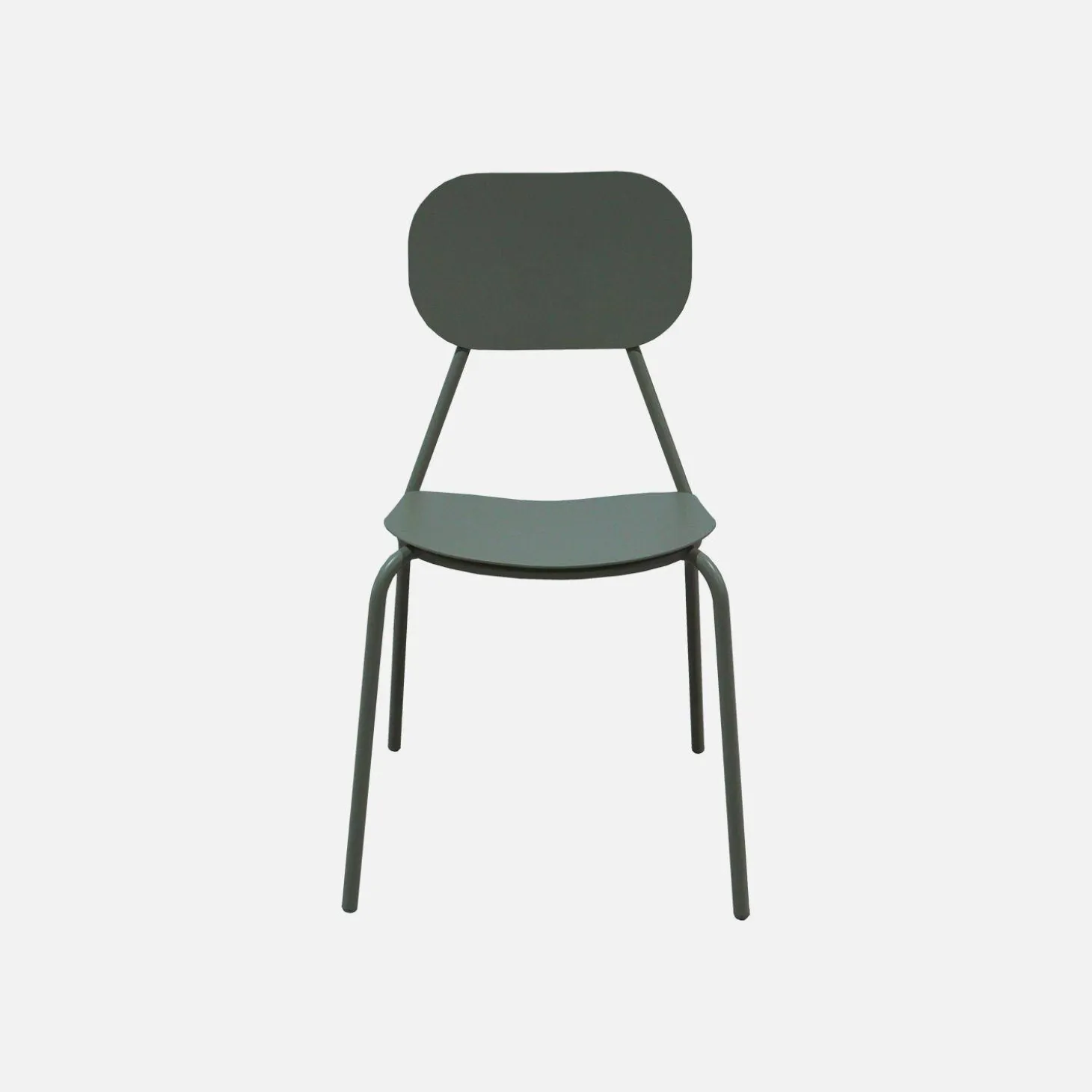 Set of 4 aluminium garden chairs