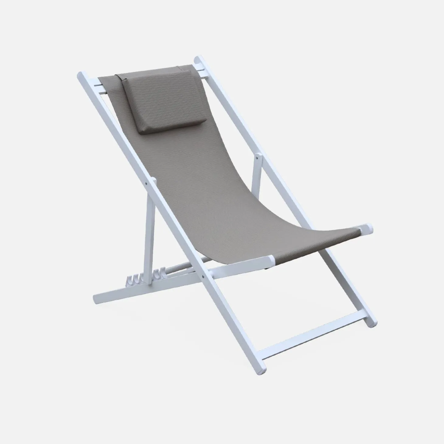 Set of 2 Aluminium multi-position sun loungers