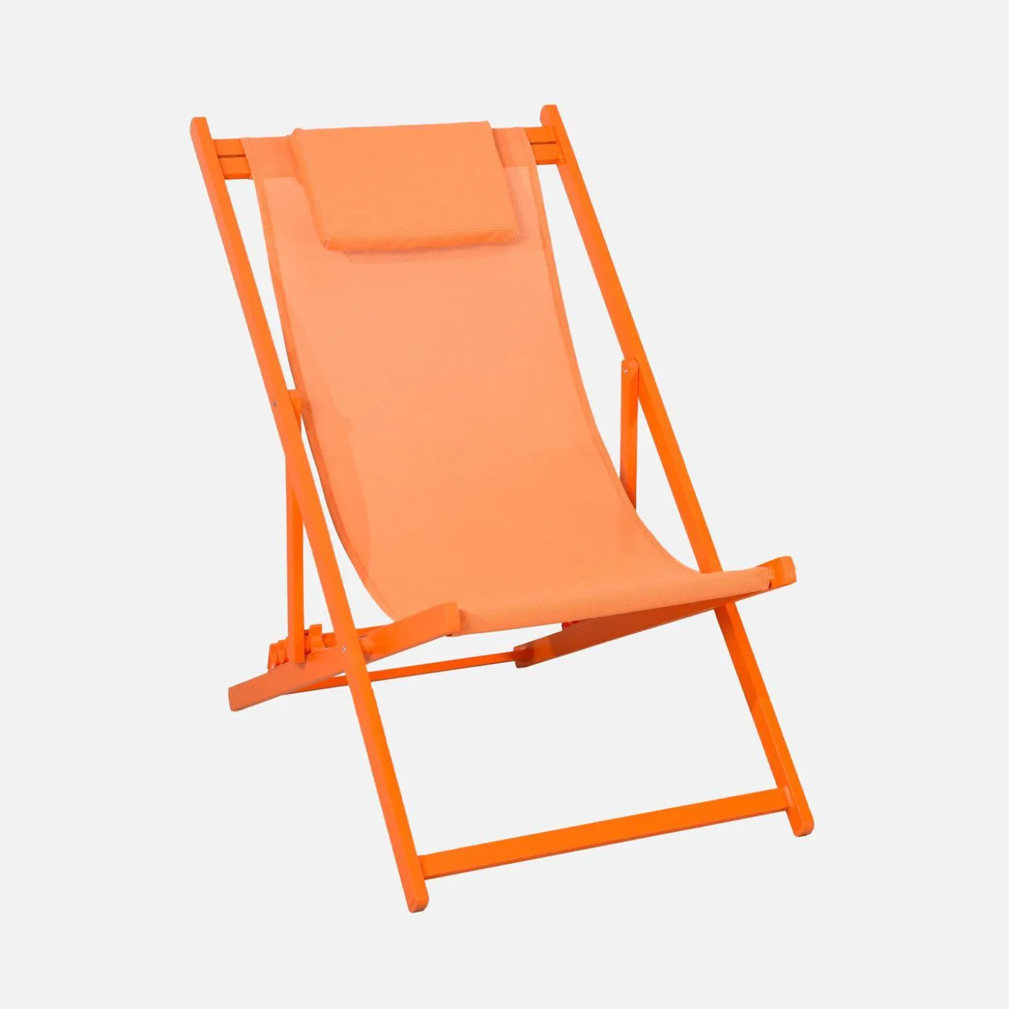 Set of 2 Aluminium multi-position sun loungers