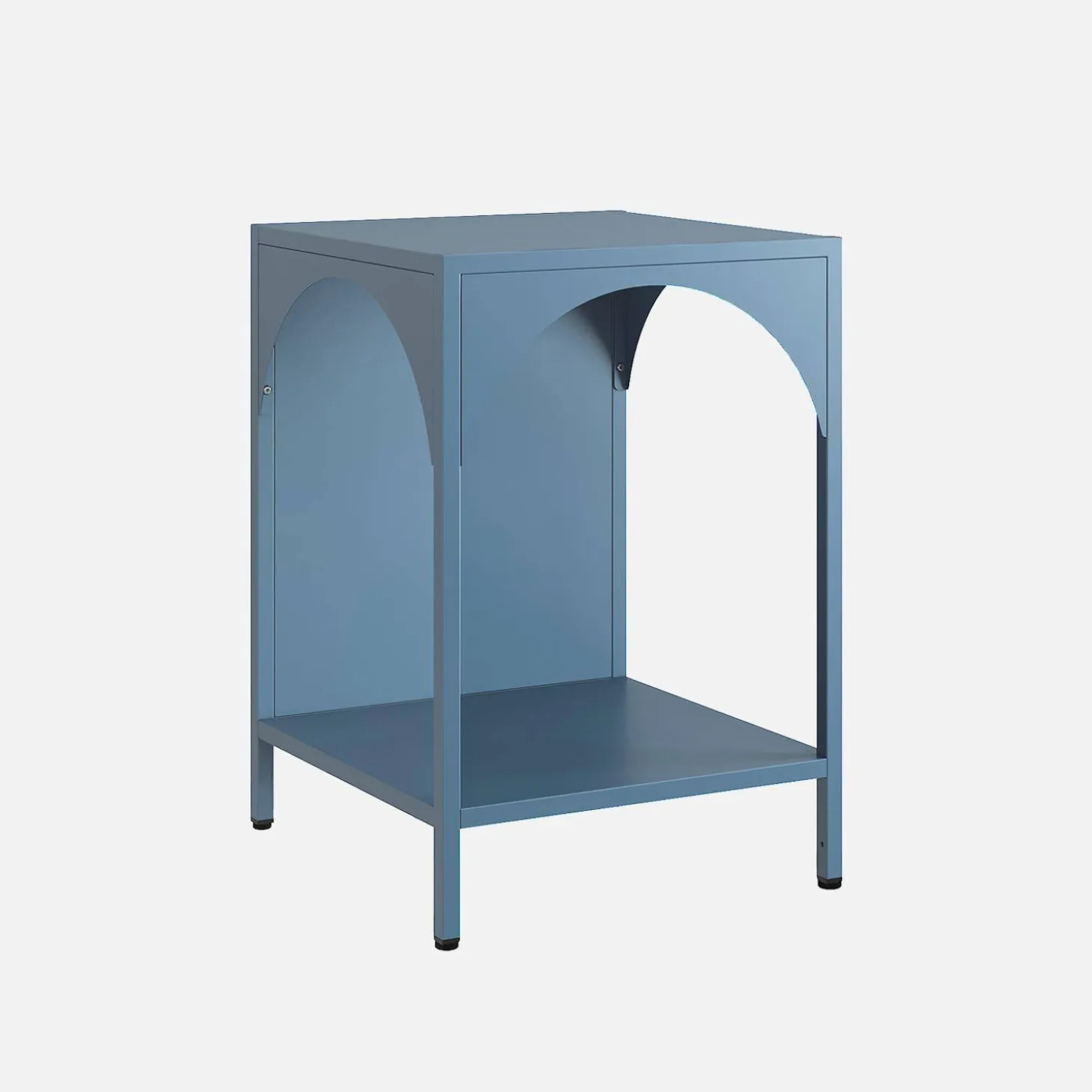 Set of 2 bedside tables, industrial-style, steel