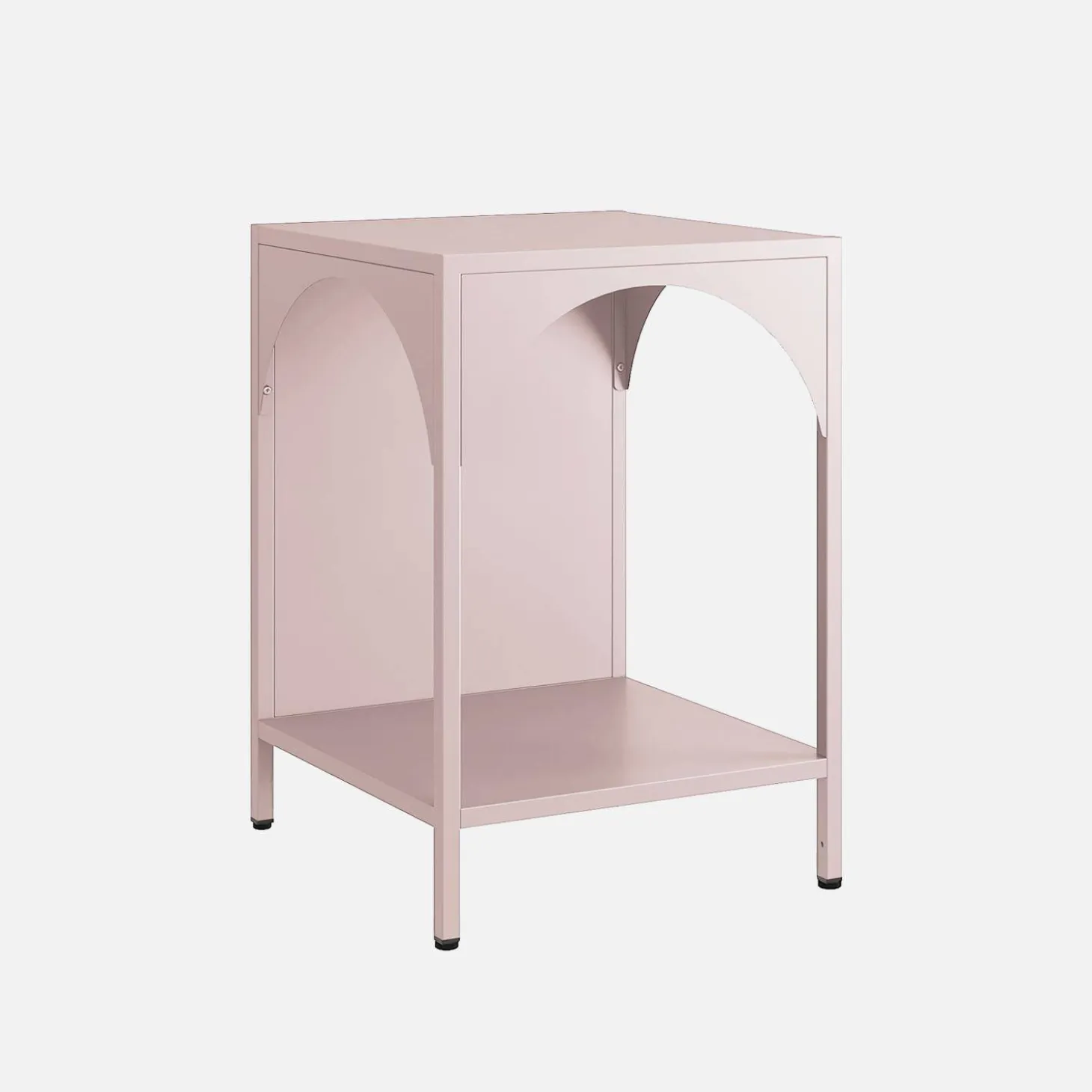 Set of 2 bedside tables, industrial-style, steel