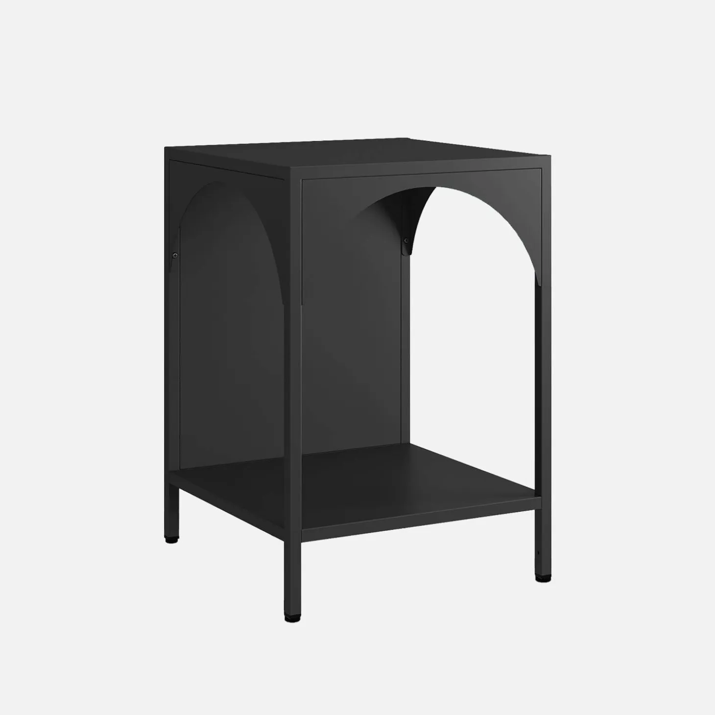 Set of 2 bedside tables, industrial-style, steel