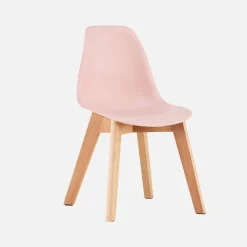 Set of 2 children's chairs Scandinavian style with beech wood