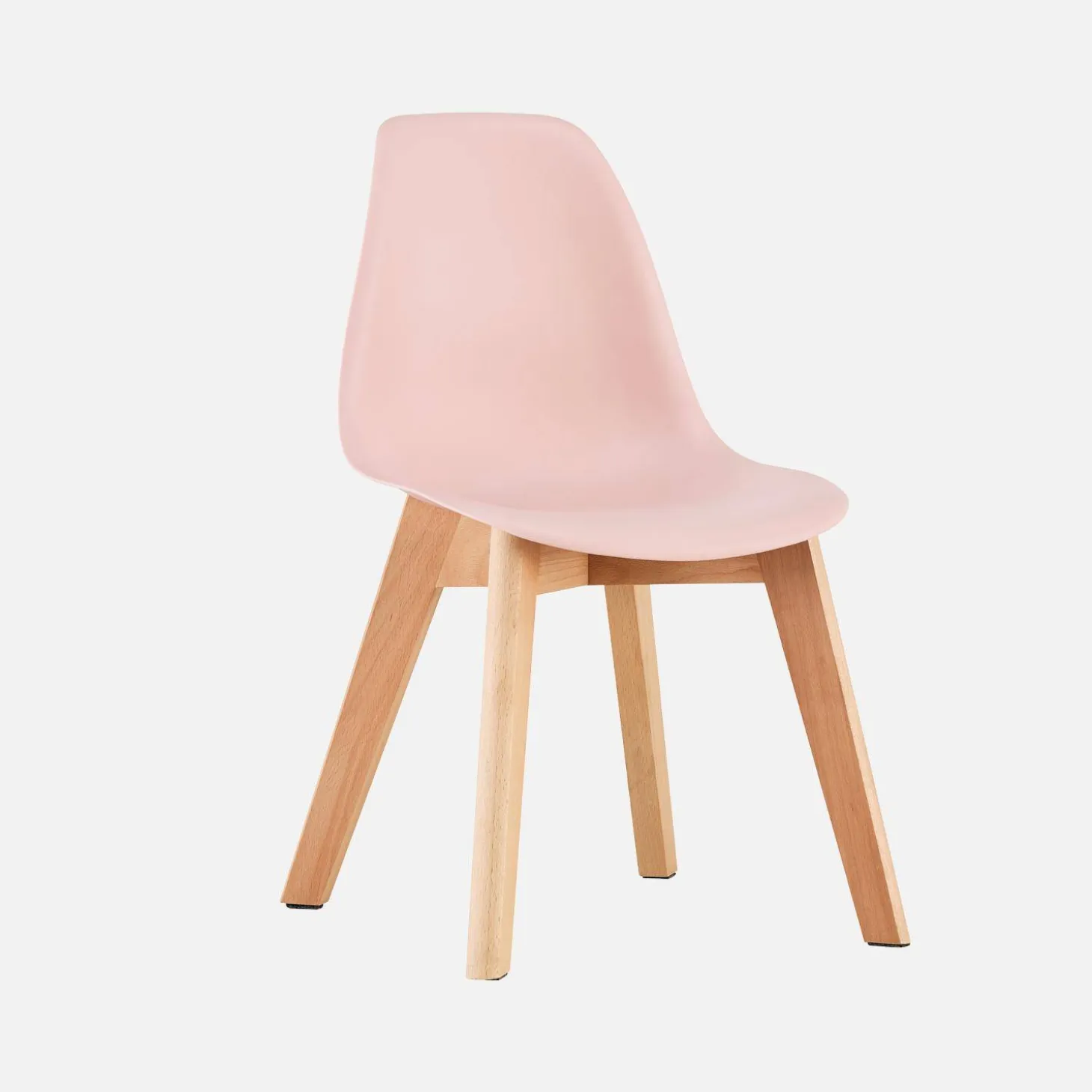 Set of 2 children's chairs Scandinavian style with beech wood