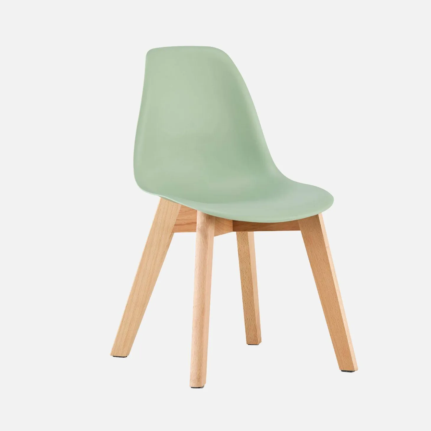 Set of 2 children's chairs Scandinavian style with beech wood