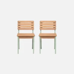 Set of 2 children's wooden chair