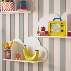 Set of 3 cloud wall shelves for children's bedroom