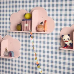 Set of 3 cloud wall shelves for children's bedroom