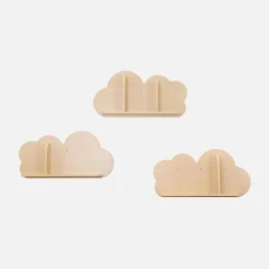 Set of 3 cloud wall shelves for children's bedroom