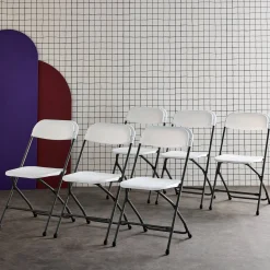 Set of 6 folding event chairs