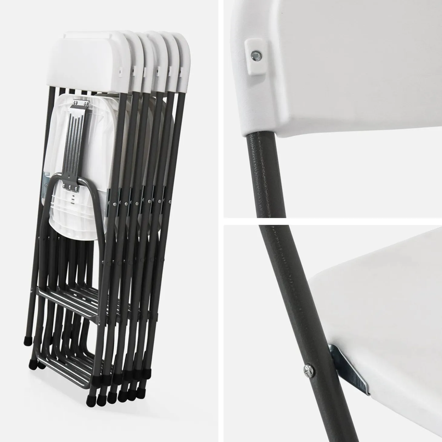 Set of 6 folding event chairs