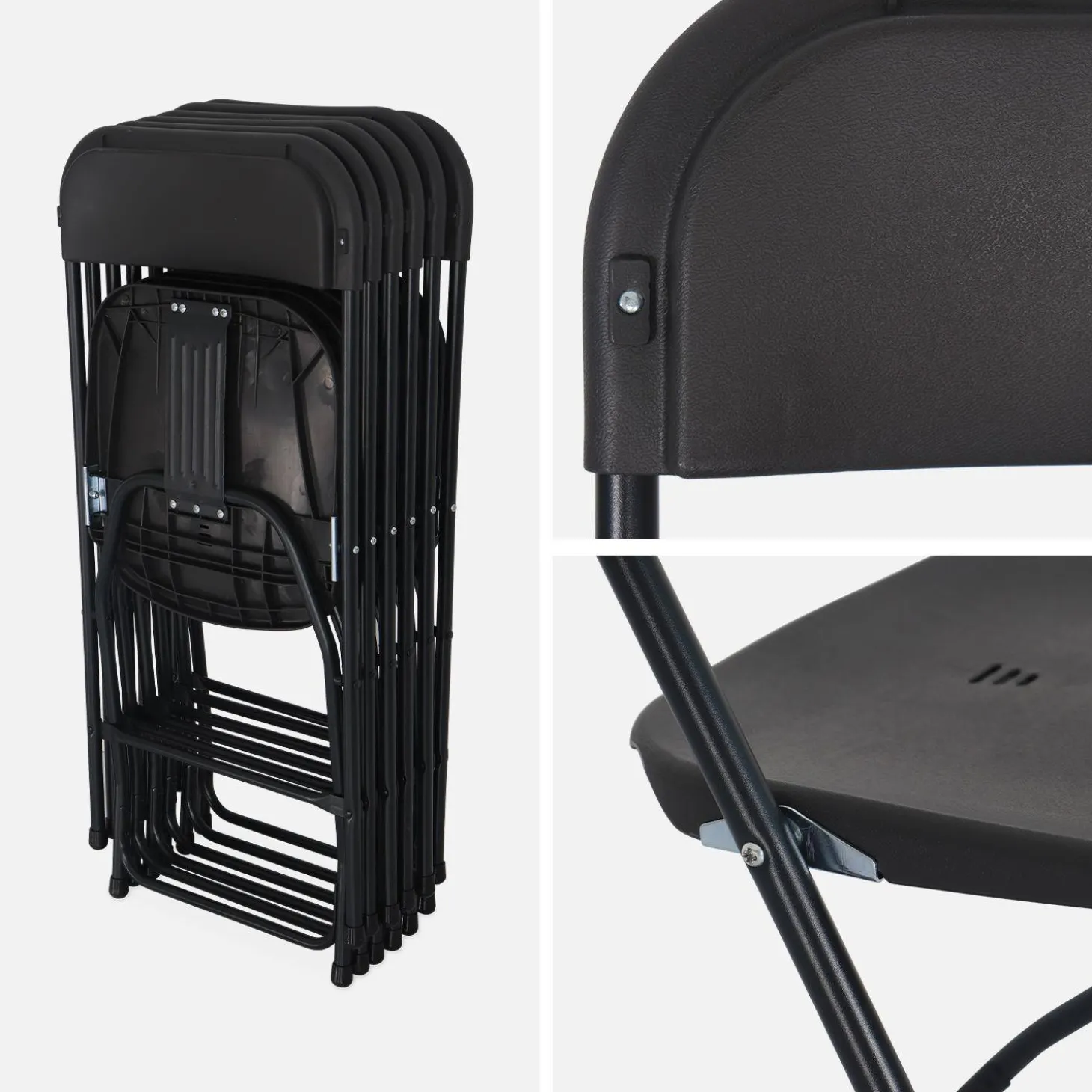 Set of 6 folding event chairs