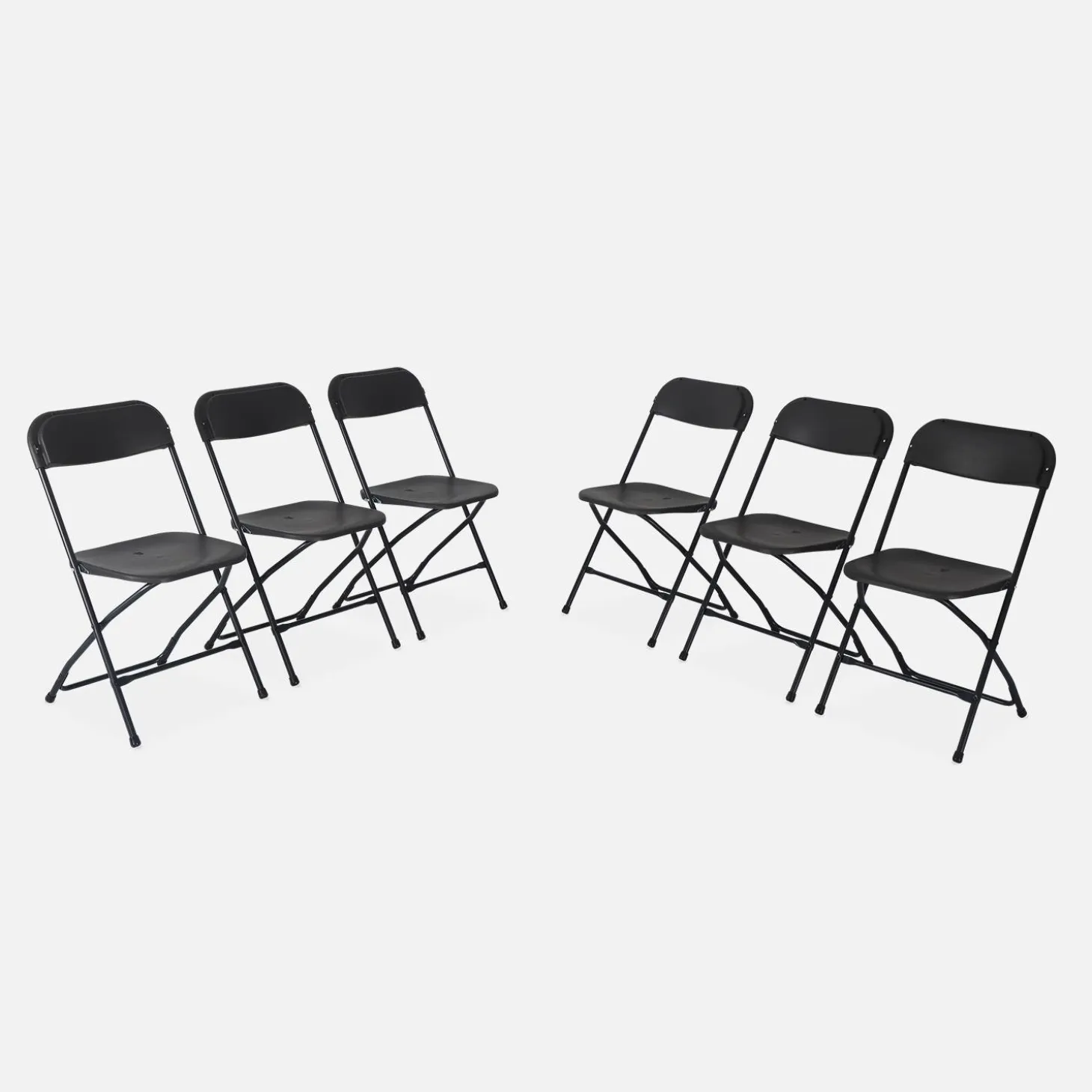 Set of 6 folding event chairs