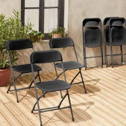 Set of 6 folding event chairs