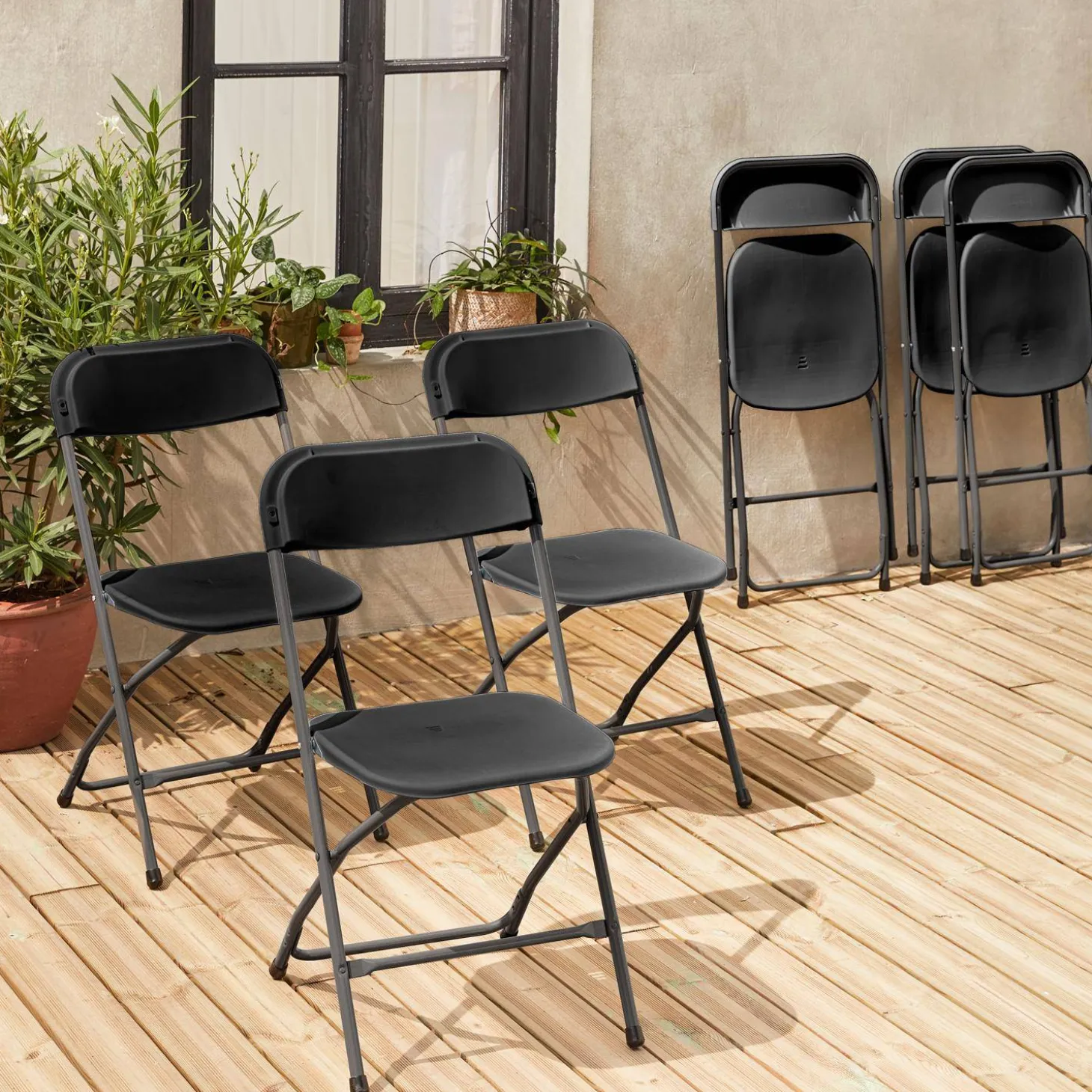 Set of 6 folding event chairs