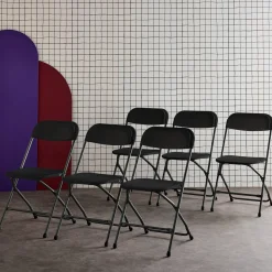 Set of 6 folding event chairs