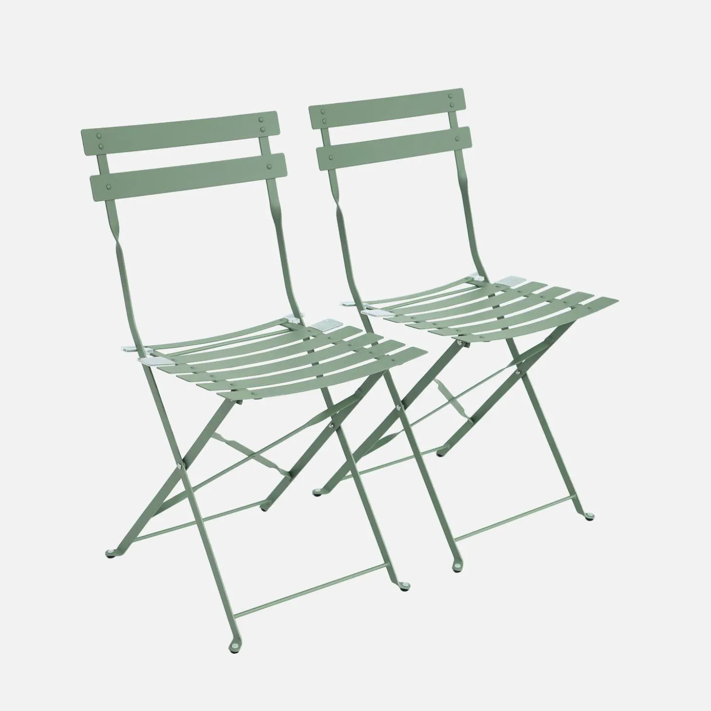 Set of 2 folding garden chairs