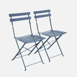 Set of 2 folding garden chairs