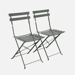 Set of 2 folding garden chairs