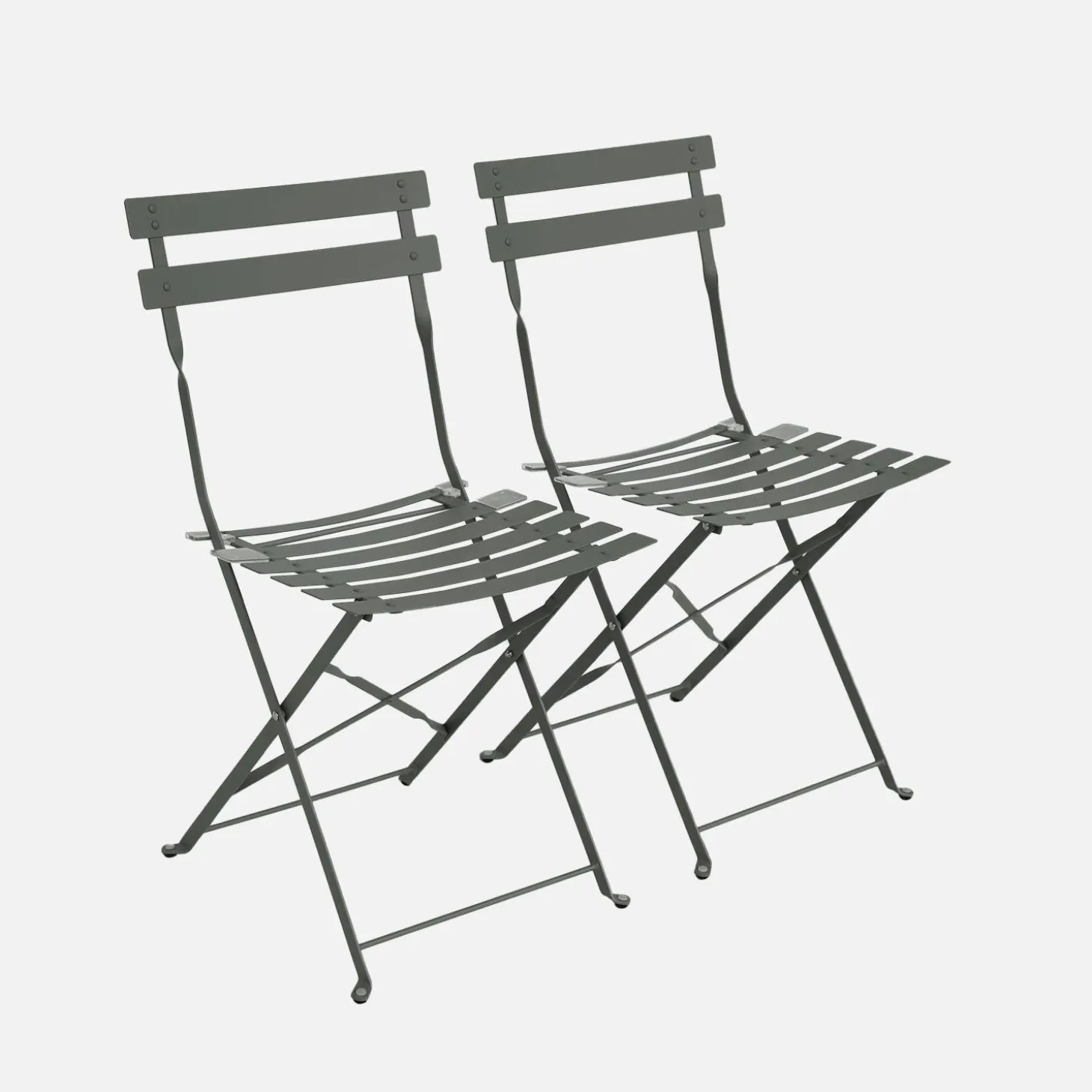 Set of 2 folding garden chairs