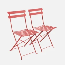 Set of 2 folding garden chairs