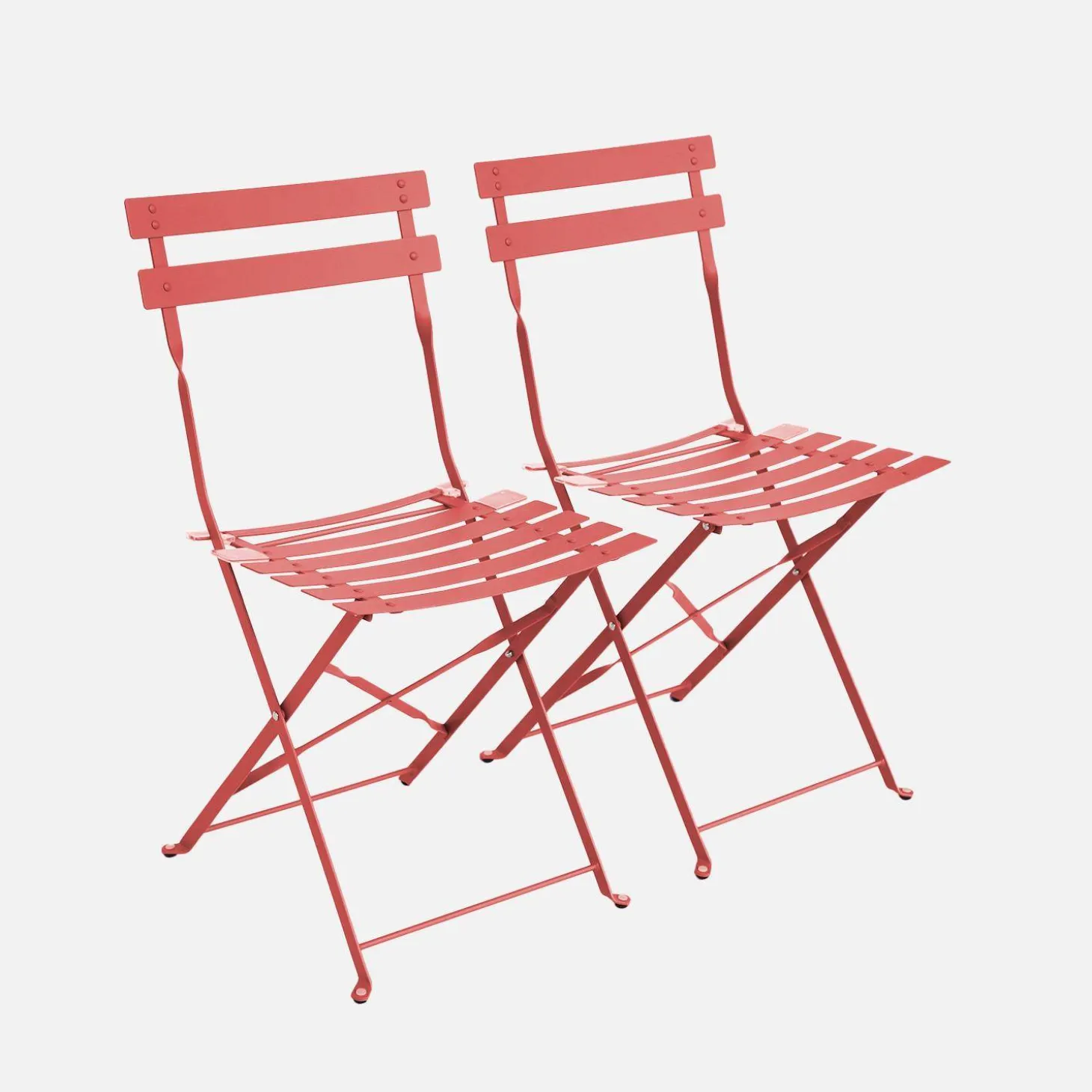 Set of 2 folding garden chairs