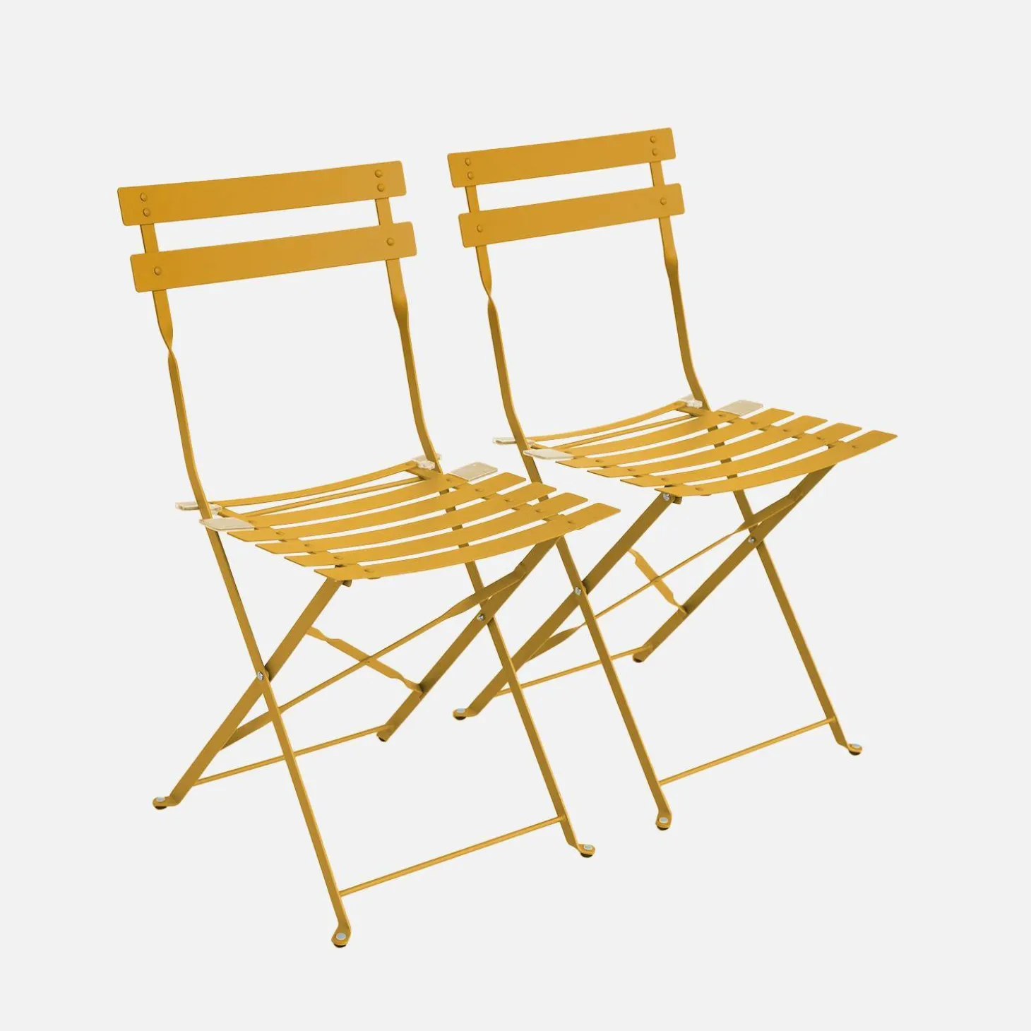 Set of 2 folding garden chairs