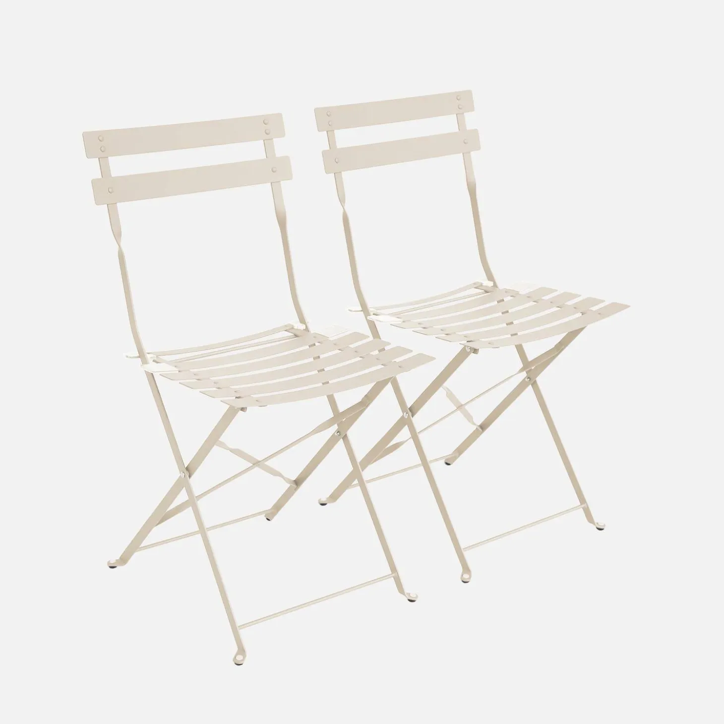 Set of 2 folding garden chairs
