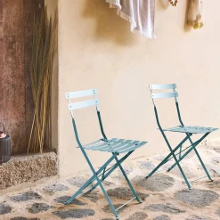 Set of 2 folding garden chairs