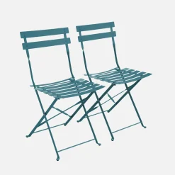 Set of 2 folding garden chairs