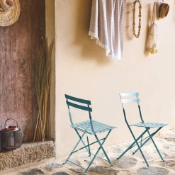 Set of 2 folding garden chairs