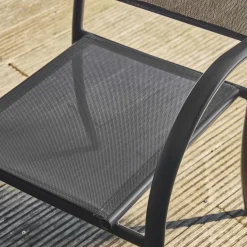 Set of 4 garden chairs in aluminium