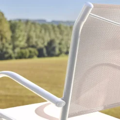 Set of 4 garden chairs in aluminium